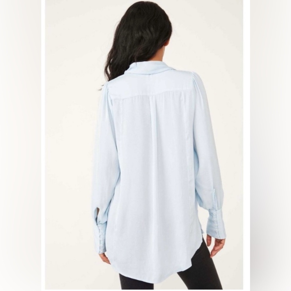 Free People Lala Shirt In White. Size Large View 6